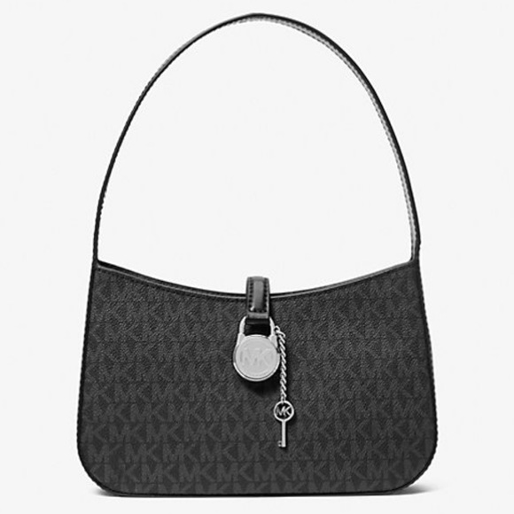Michael Kors Handbags - Michael Kors Lyra Small Signature Logo Pochette
Black 
NWT